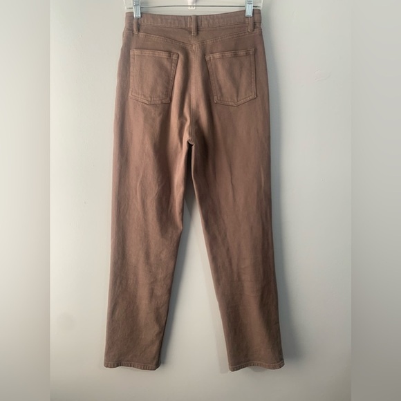Aritzia WILFRED FREE Melina Cotton Twill Straight Leg Pants, Size 4 deep taupe - Picture 12 of 16
